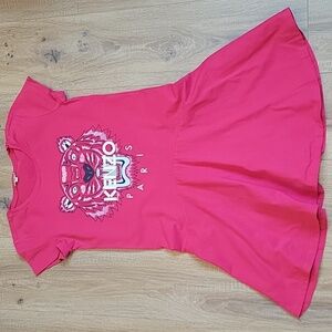 GUC KENZO Pink girls T-Shirt dress with frill - 14 yrs